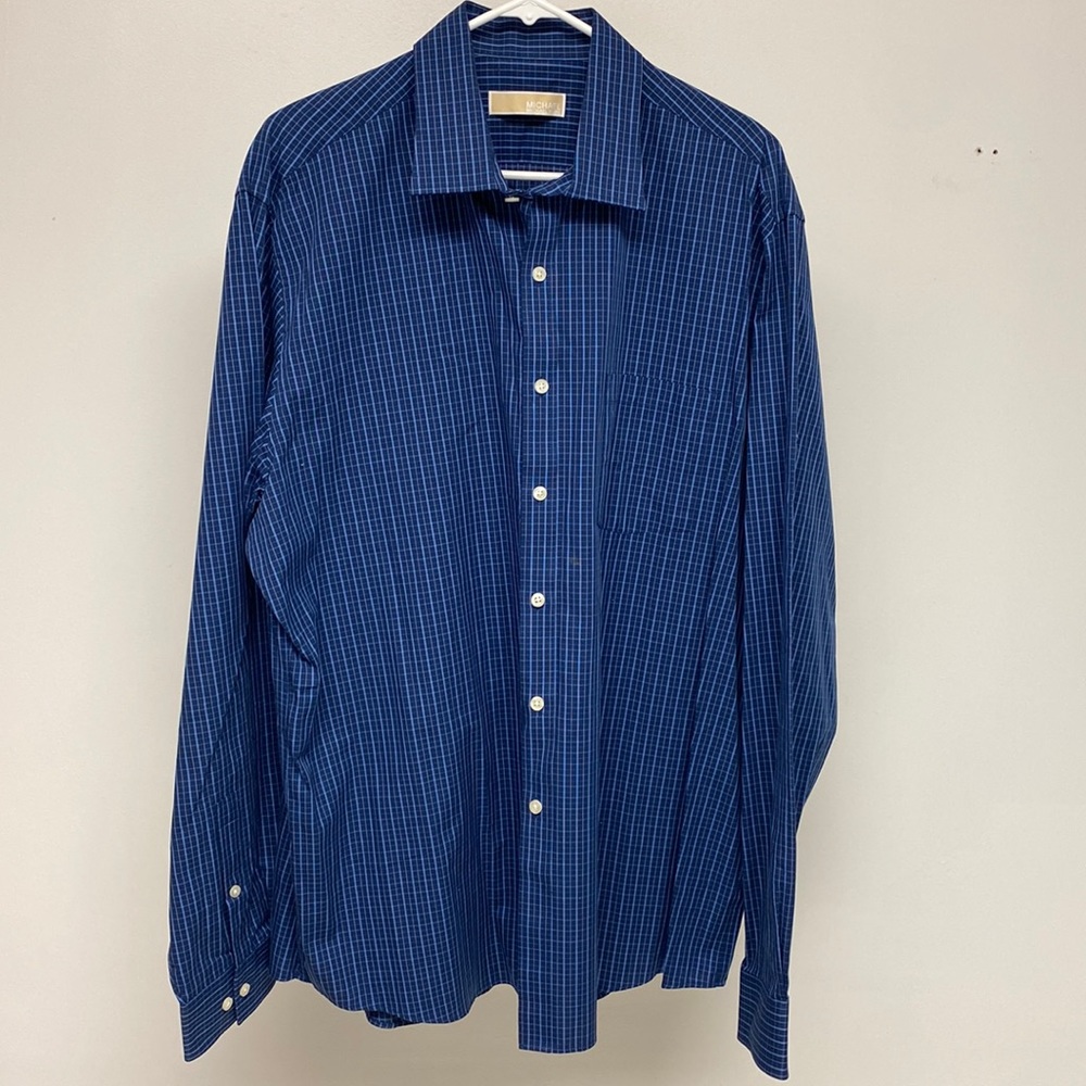 Michael by Michael Kors plaid woven dress shirt.  Size XL.  17.5” neck.